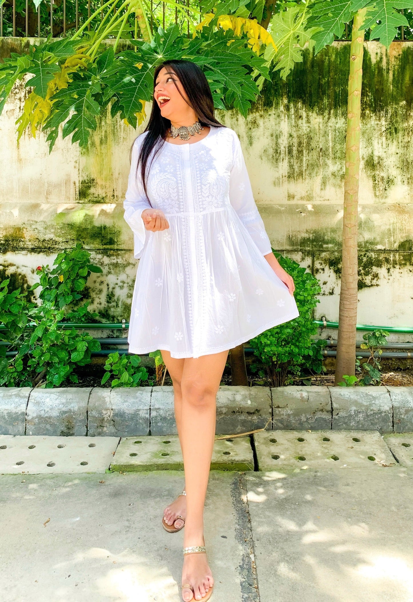 Laila Chikankari Summer Dress