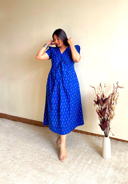 Zahra Blue Knot Dress