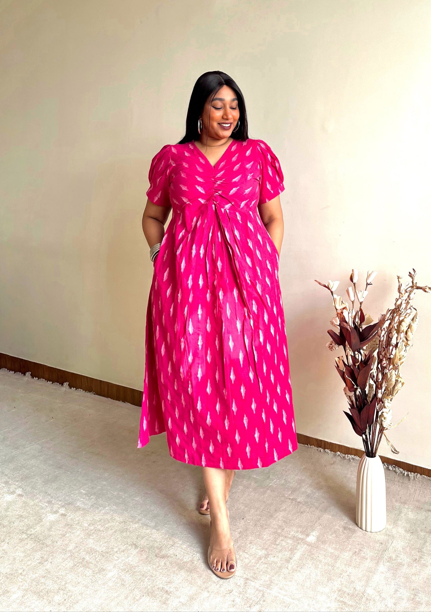 Zaina Pink Knot Dress