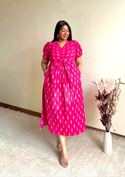 Zaina Pink Knot Dress