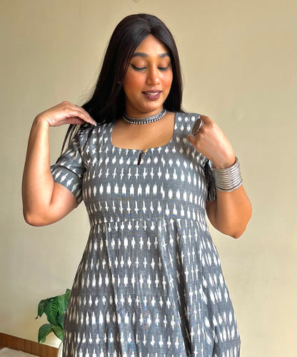 Sahira Grey Flare Dress