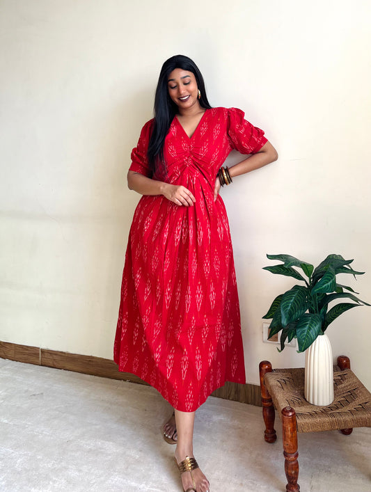 Naziya Red Maxi Dress