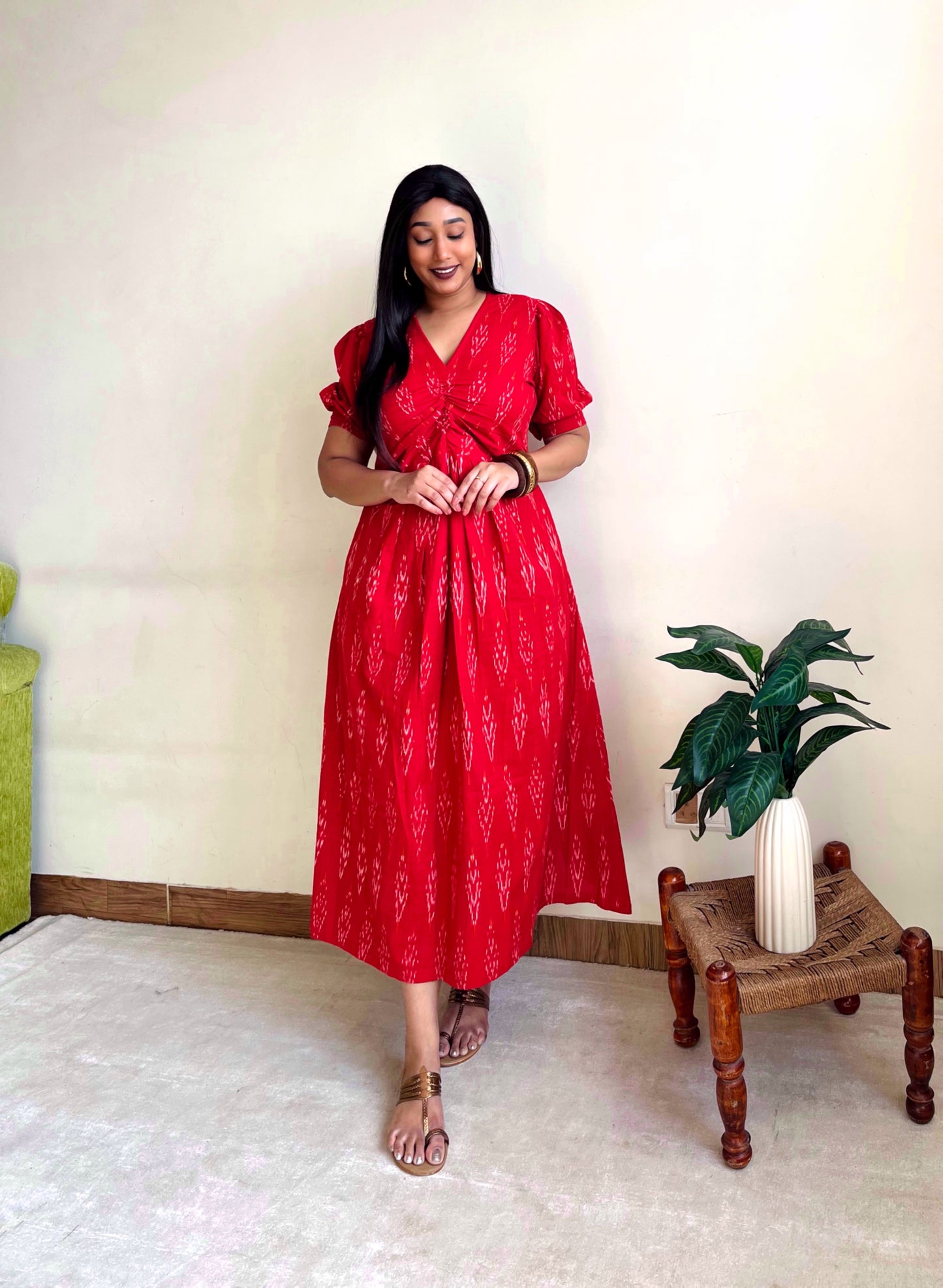 Naziya Red Maxi Dress