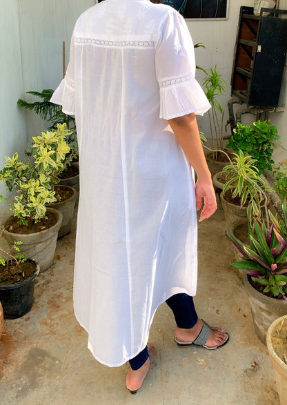 Shirin Asymmetrical Chikankari Kurta