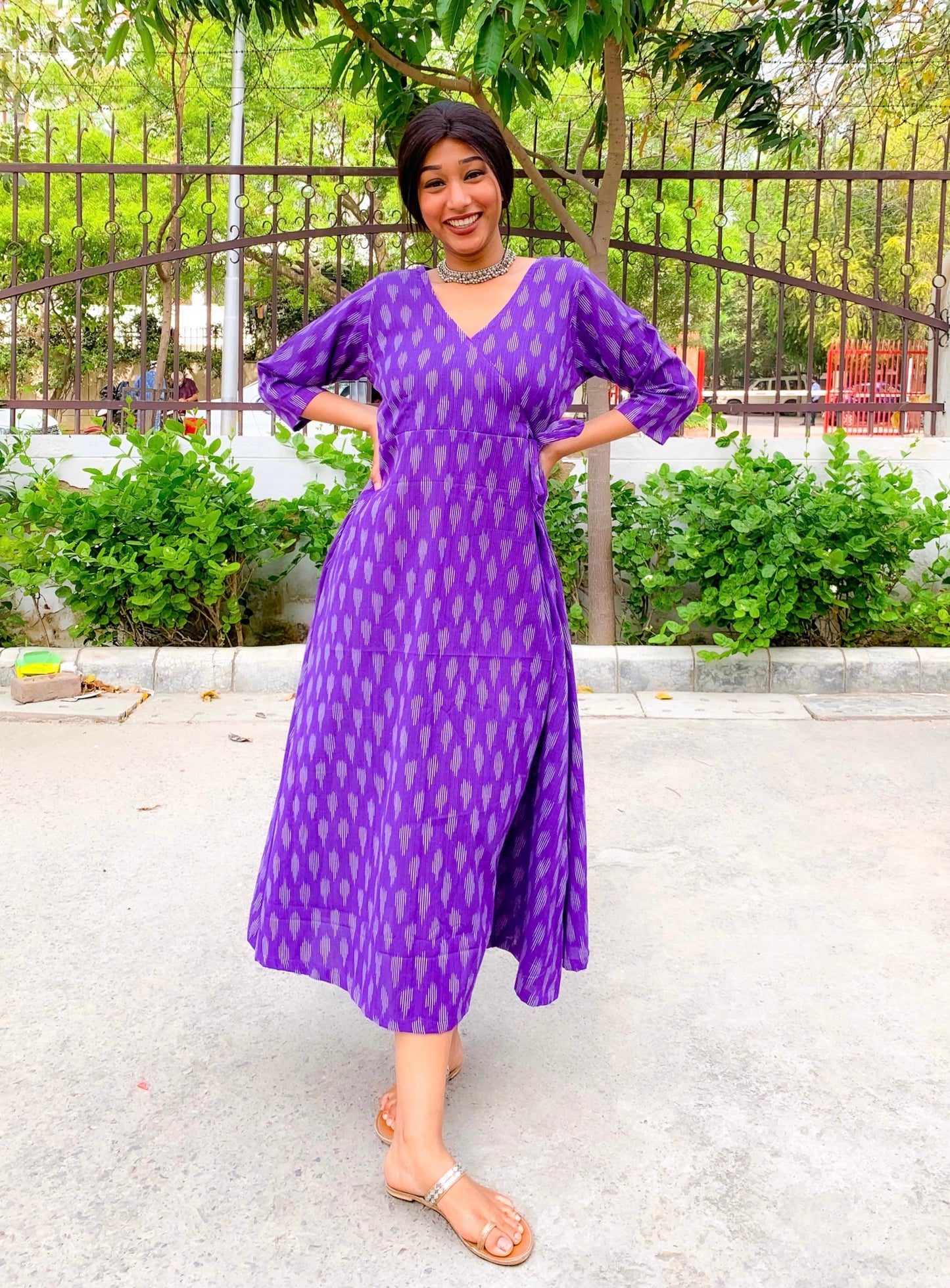 Ayesha Purple Angrakha Dress