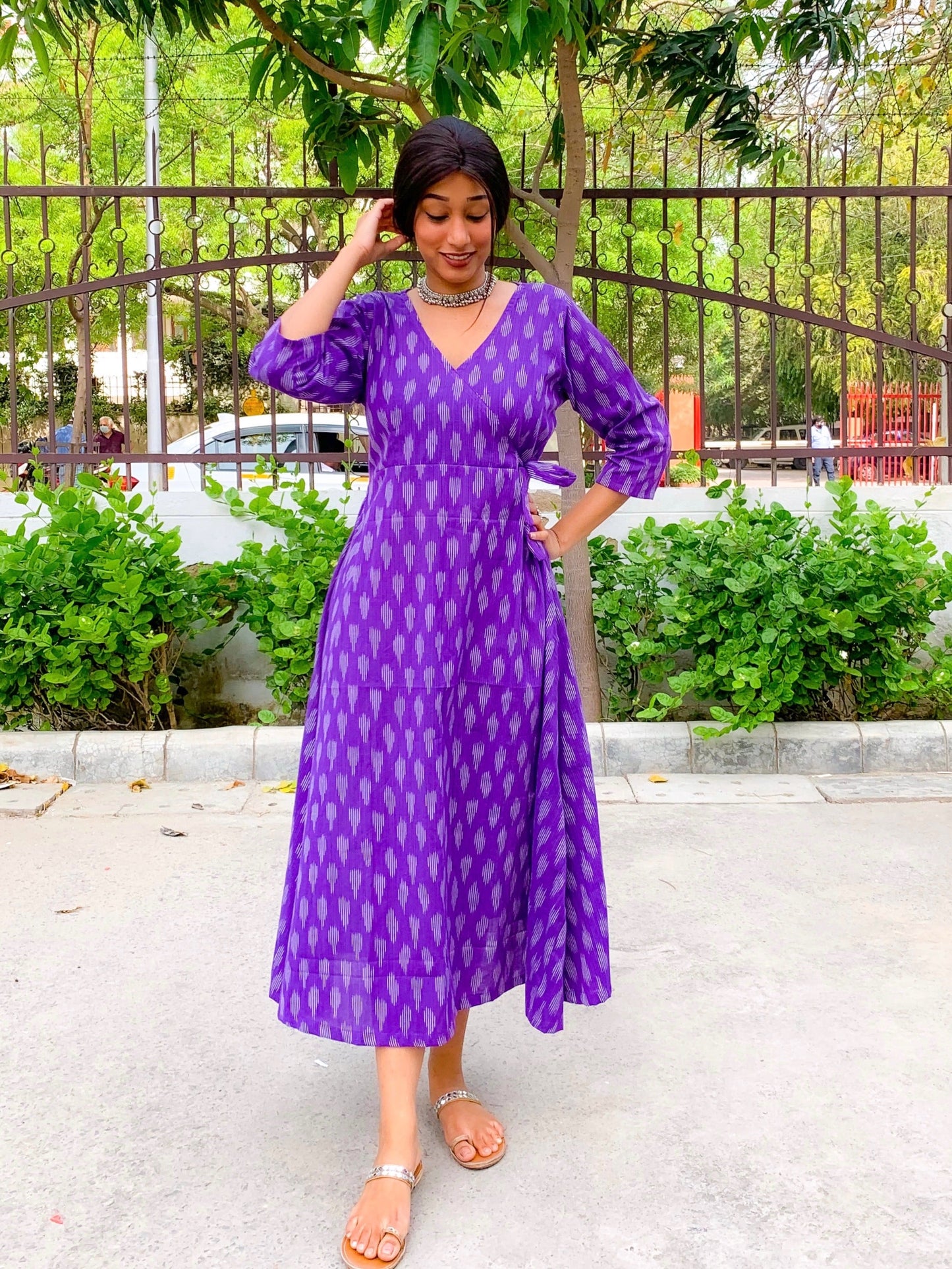 Ayesha Purple Angrakha Dress