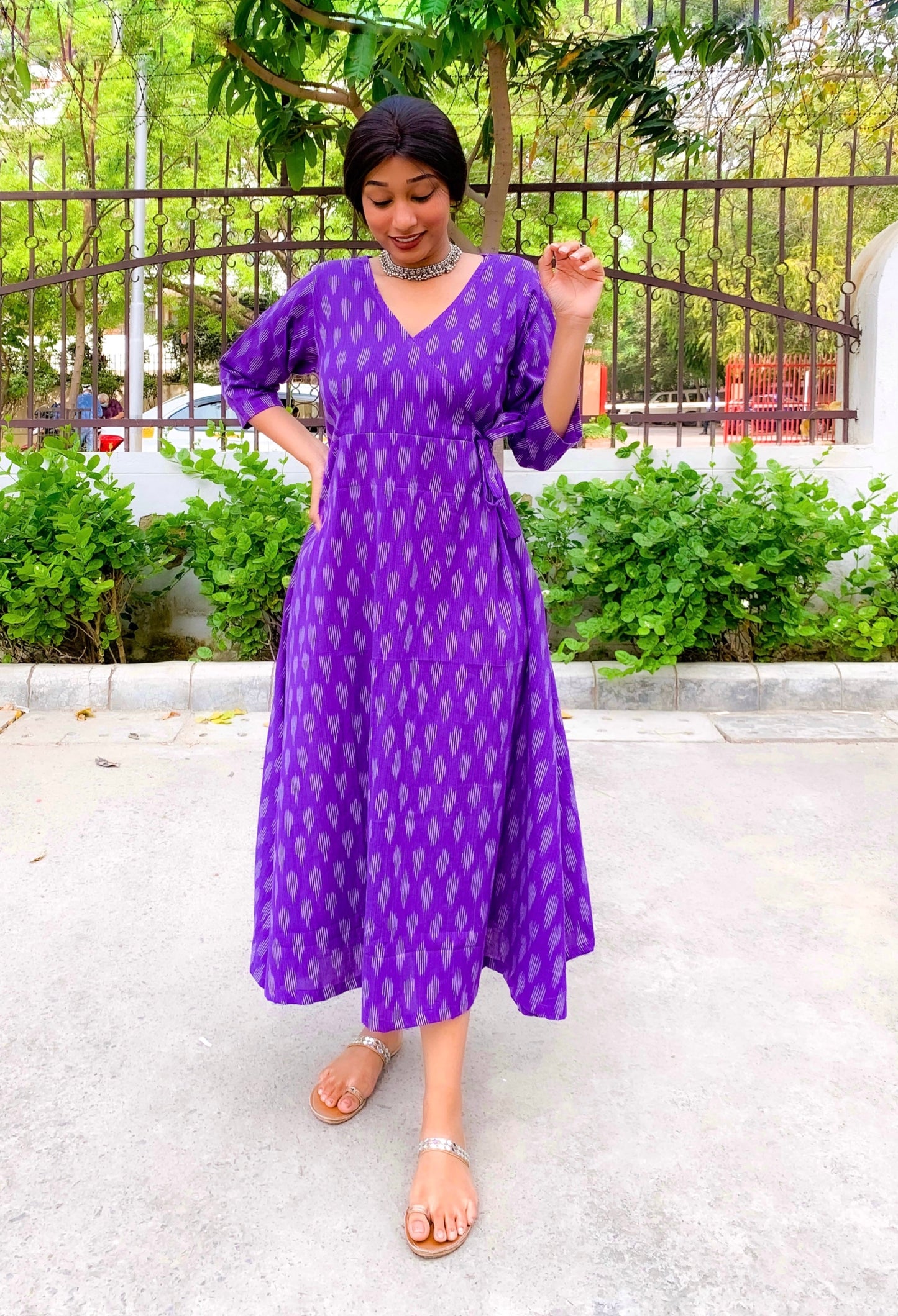 Ayesha Purple Angrakha Dress